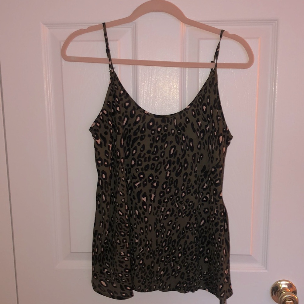Animal Print Woven Flowy Cami